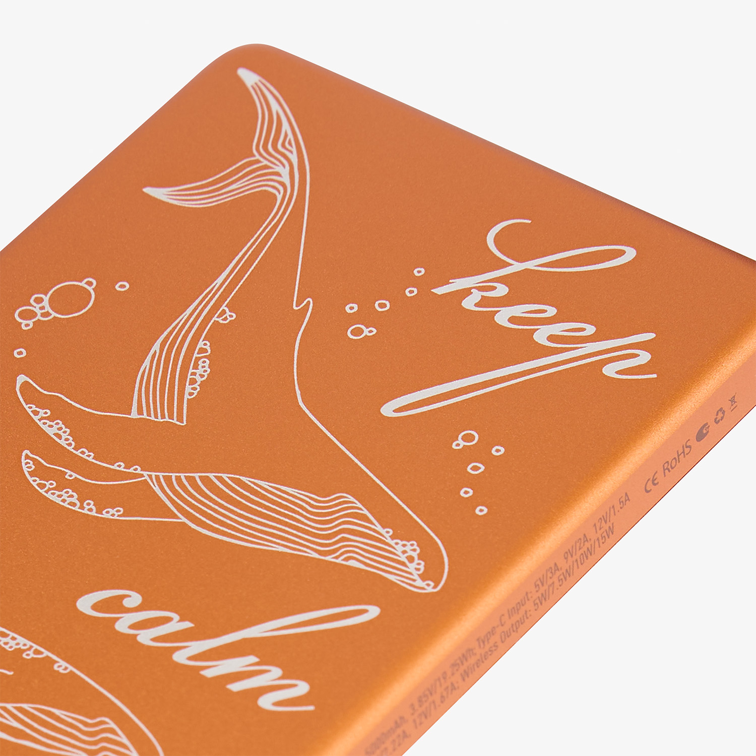 Внешний аккумулятор Атлантис (Atlantis) PD 5000mAh с функцией беспроводной зарядки 15W, оранжевый
