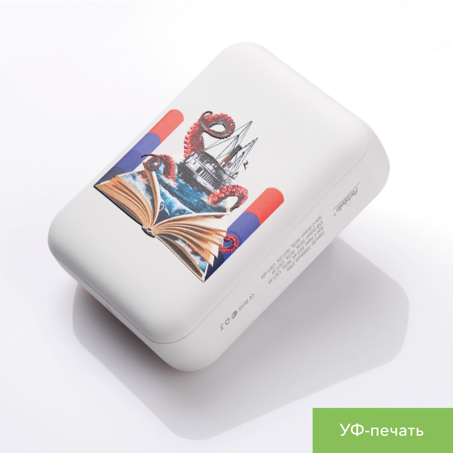 Внешний аккумулятор с функцией быстрой зарядки Формула (Formula) 10000 mAh, белый