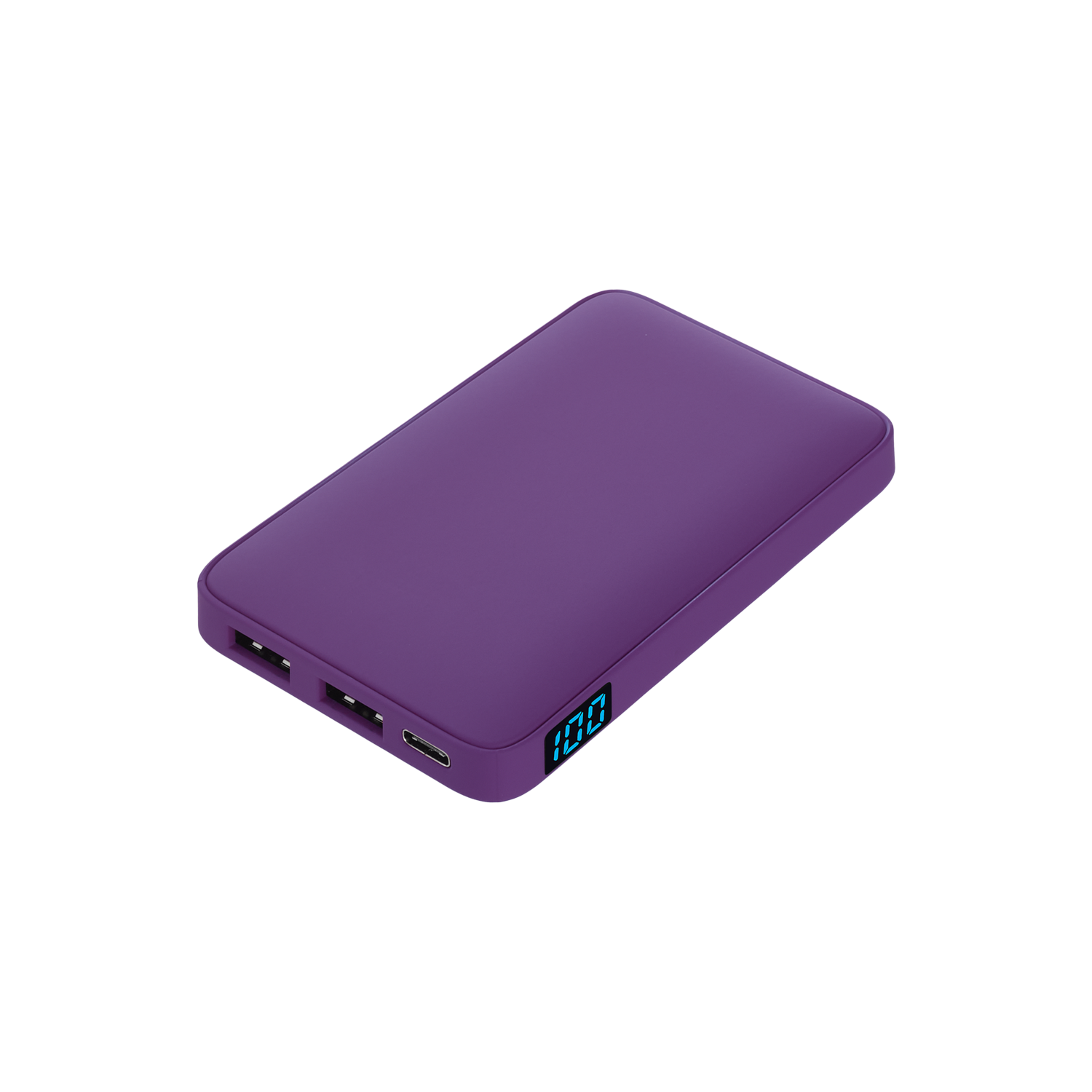Внешний аккумулятор с подсветкой Анкор (Ancor) 5000 mAh, фиолетовый