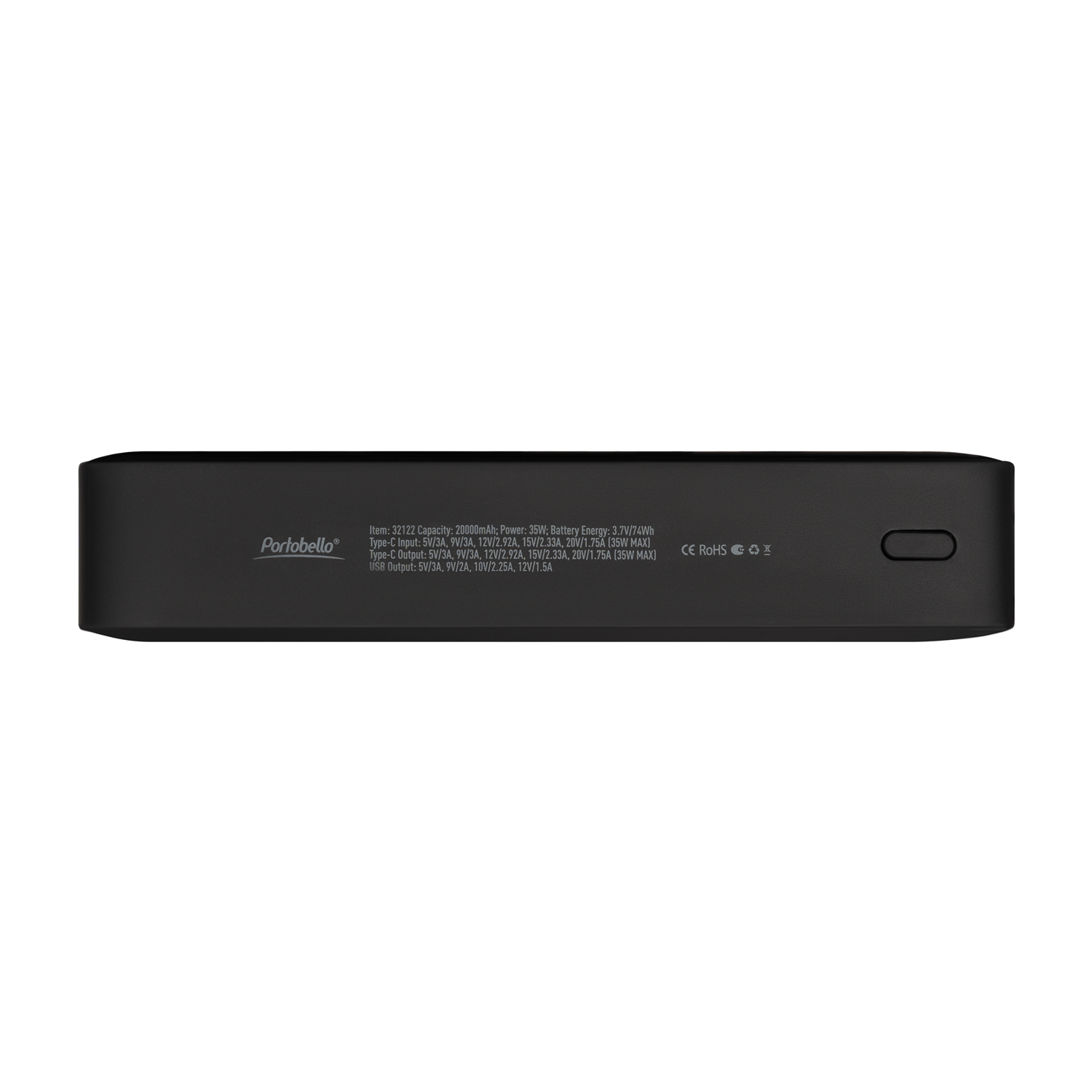 Внешний аккумулятор с подсветкой Анкор Плюс PD (Ancor PD Plus) 20000 mAh, черный