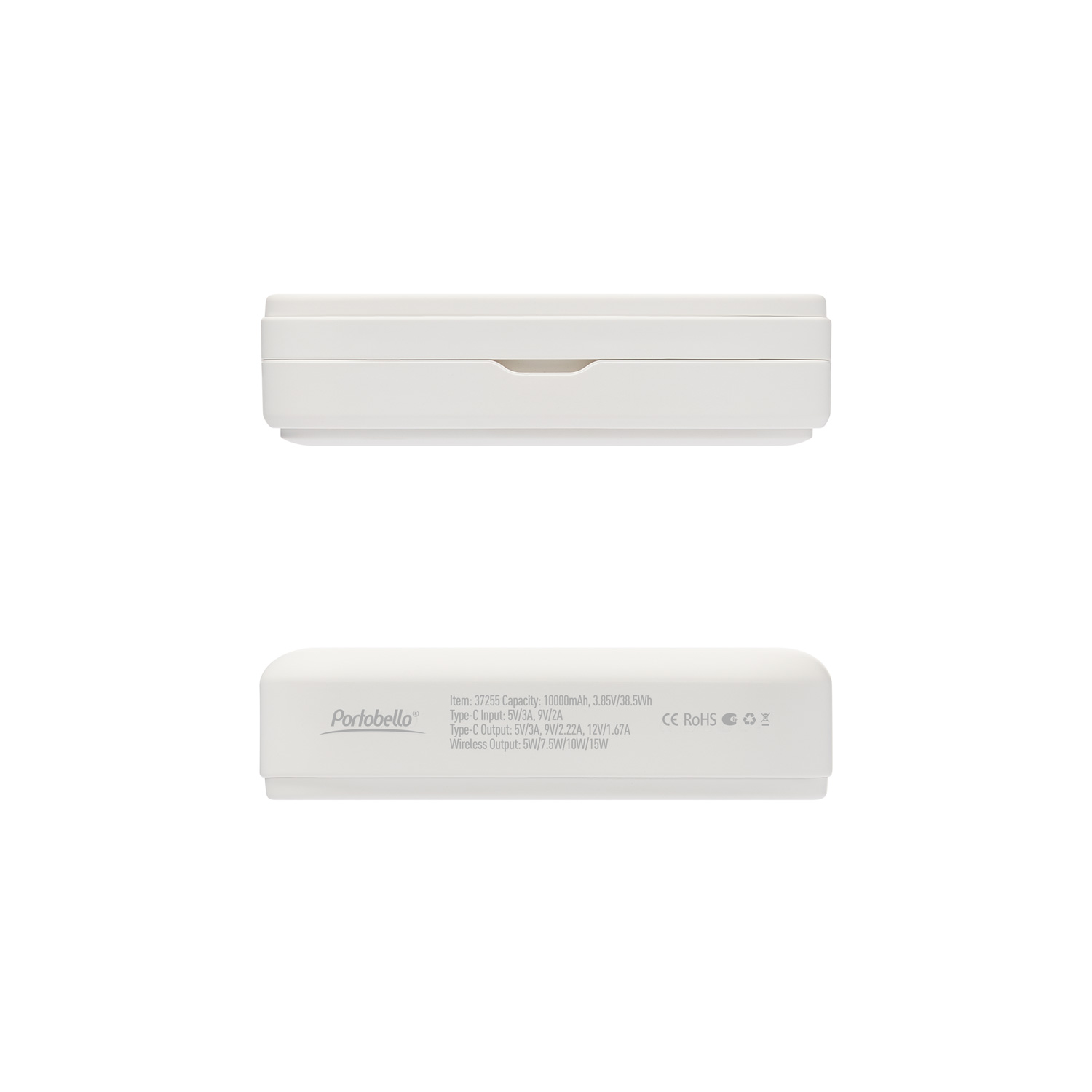 Внешний аккумулятор Юнион PD (Union PD) 10000mAh с функцией беспроводной зарядки 15W, белый