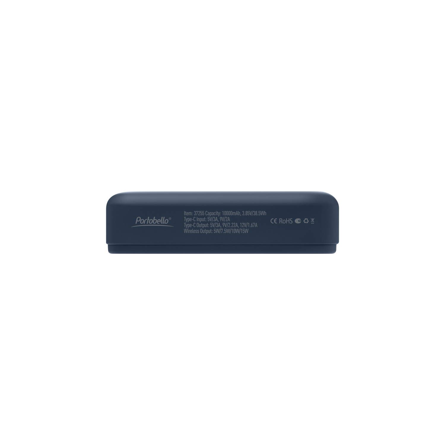 Внешний аккумулятор Юнион PD (Union PD) 10000mAh с функцией беспроводной зарядки 15W, синий