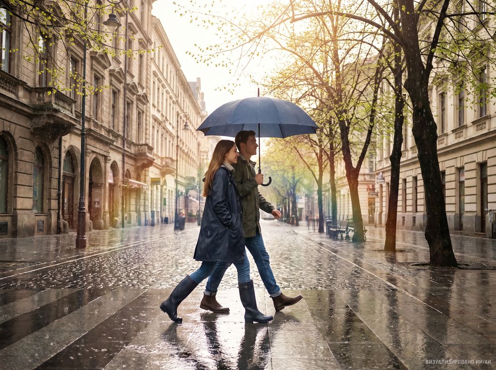 Зонт-трость Sombrella, темно-синий