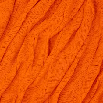 Плед Cella вязаный, оранжевый (без подарочной коробки) фото 