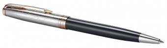 Ручка шариковая Parker Sonnet SE18 K541 Grey PGT M черные чернила подар.кор. фото 