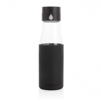 Стеклянная бутылка для воды Ukiyo с силиконовым держателем, 600 мл фото 