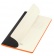 Блокнот Latte new slim, черный/оранжевый фото 1