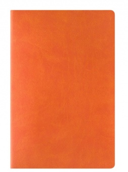 Блокнот Latte new slim, оранжевый/коричневый фото 
