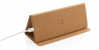 Коврик для мыши Cork с функцией беспроводной зарядки и подставки для телефона, 10 Вт фото 