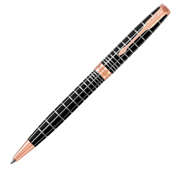 Ручка шариковая Parker Sonnet Premium K531 Masculine Brown PGT M черные чернила подар.кор. фото 