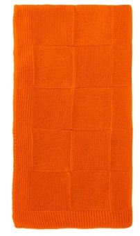 Плед Cella вязаный, оранжевый (без подарочной коробки) фото 