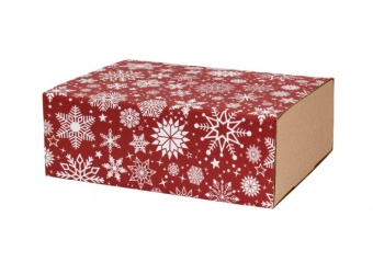 Шубер новогодний "Снежинки" для подарочной коробки 230*170*80 мм фото 