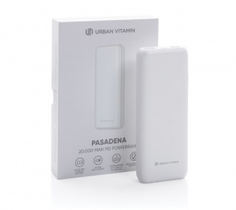 Внешний аккумулятор Urban Vitamin Pasadena с быстрой зарядкой PD, 18 Вт, 20000 мАч фото 