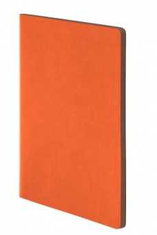 Блокнот Latte new slim, оранжевый/коричневый фото 