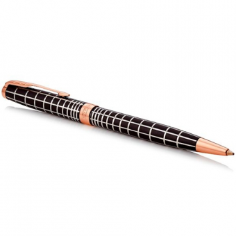 Ручка шариковая Parker Sonnet Premium K531 Masculine Brown PGT M черные чернила подар.кор. фото 