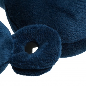 Подушка дорожная Global TA с застежкой-кнопкой, синяя фото 