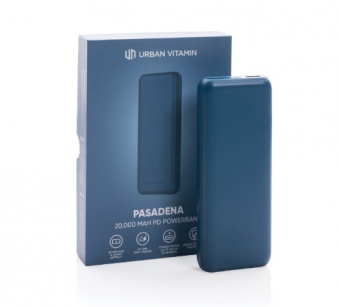 Внешний аккумулятор Urban Vitamin Pasadena с быстрой зарядкой PD, 18 Вт, 20000 мАч фото 