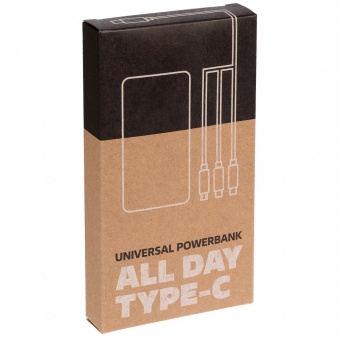 Aккумулятор Uniscend All Day Type-C 10000 мAч, черный фото 