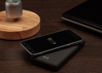 Аккумулятор Quick Charge Wireless 10000 мАч, черный фото 