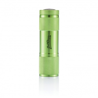 Алюминиевый фонарик Quattro, зеленый фото 
