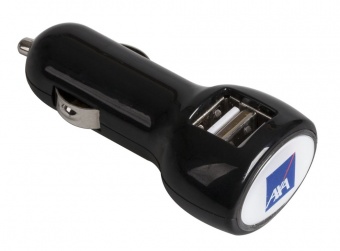 Автомобильное зарядное устройство с подсветкой Logocharger, черное фото 5