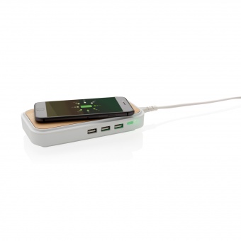 Беспроводная док-станция Bamboo 5W c 3 USB-портами фото 