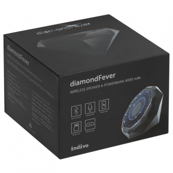 Беспроводная колонка diamondFever с аккумулятором 4000 мАч, черная фото 