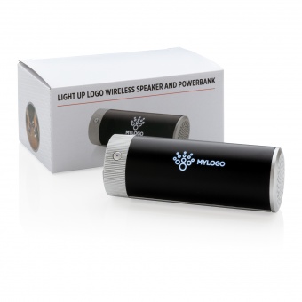 Беспроводная колонка Light Up с функцией внешнего аккумулятора на 2200 мАч, 3W фото 