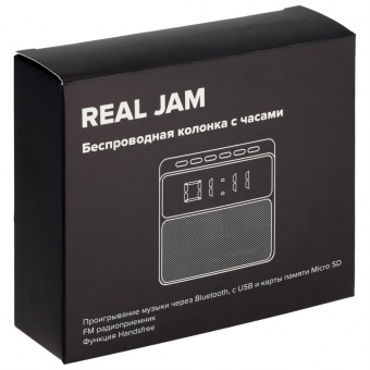 Беспроводная колонка с часами Real Jam, черная фото 