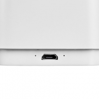 Беспроводная колонка с подсветкой логотипа Glim, белая фото 