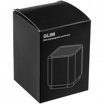 Беспроводная колонка с подсветкой логотипа Glim, белая фото 