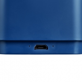 Беспроводная колонка с подсветкой логотипа Glim, синяя фото 