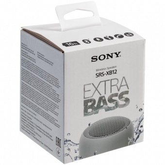 Беспроводная колонка Sony SRS-XB12, серая фото 9