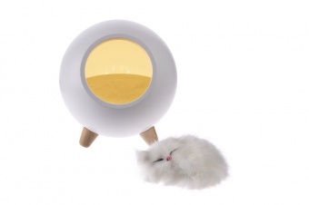 Беспроводная лампа-колонка Right Meow, белая фото 