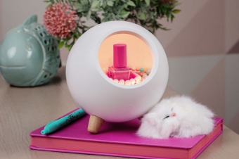 Беспроводная лампа-колонка Right Meow, белая фото 