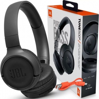 Беспроводные наушники JBL T500BT, черные фото 