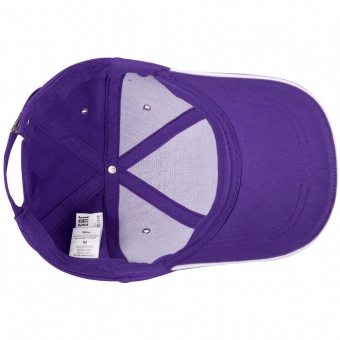 Бейсболка Canopy, фиолетовая с белым кантом фото 