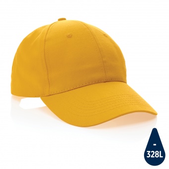 Бейсболка Impact из переработанного хлопка AWARE™, 6 клиньев, 190 г/м2 фото 
