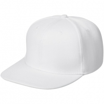 Бейсболка Snapback с прямым козырьком, белая фото 