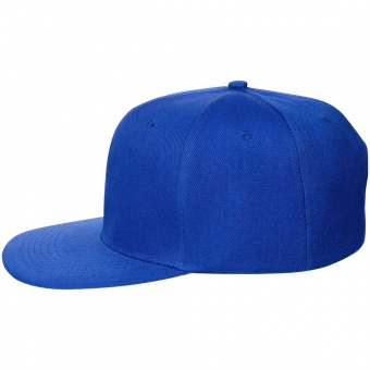 Бейсболка Snapback с прямым козырьком, ярко-синяя фото 