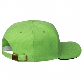 Бейсболка Unit Classic, зеленое яблоко с черным кантом фото 