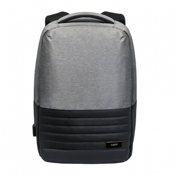Бизнес рюкзак Leardo Plus с USB разъемом, серый/серый фото 