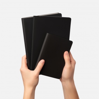 Блокнот Alpha slim, черный фото 