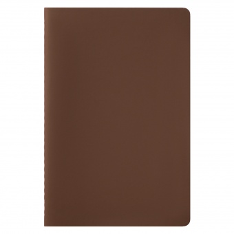 Блокнот Alpha slim, коричневый фото 