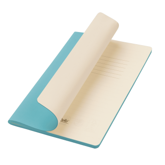 Блокнот Alpha slim, лазурный фото 