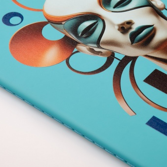 Блокнот Alpha slim, лазурный фото 