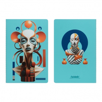 Блокнот Alpha slim, лазурный фото 