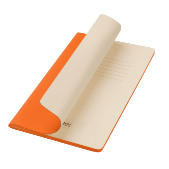 Блокнот Alpha slim, оранжевый фото 