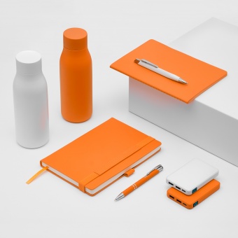 Блокнот Alpha slim, оранжевый фото 