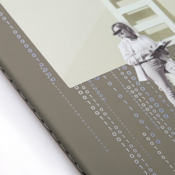 Блокнот Alpha slim, серый фото 